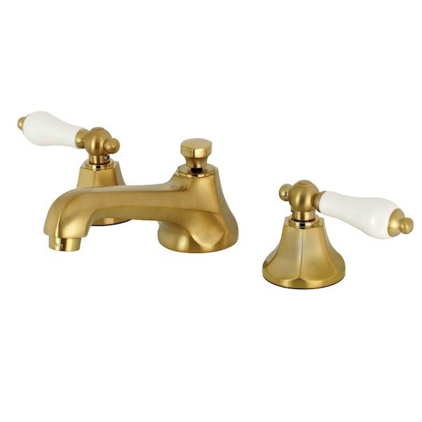 KS4467PL 8" Widespread Bathroom Faucet, Brushed Brass